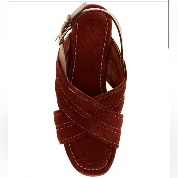 NWT Free People Beach Party Suede Slingback Platform Sandals Sz 9 - Picture 5 of 16